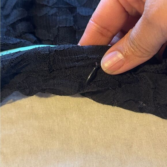 FREE PEOPLE WOMEN Small Queens Love Black Asymmetrical Lace Dress‎ No size tag - Picture 10 of 10